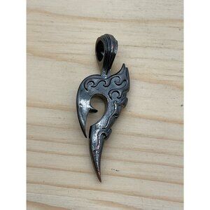 Bico Australia Outlaw E233 silver-plated pewter pendant with a matte finish